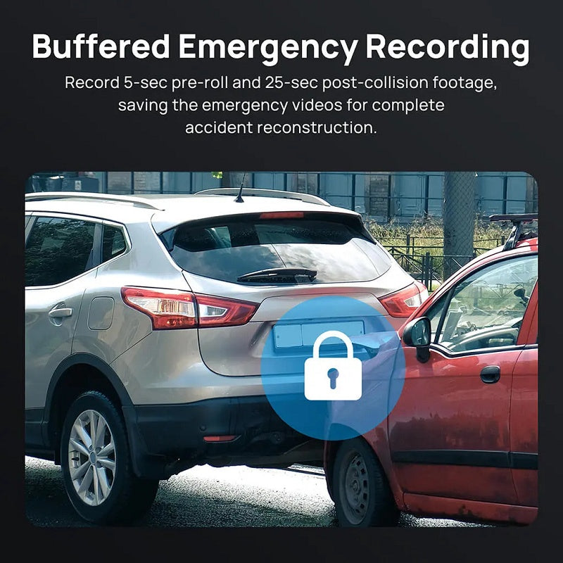 Dash Cam 3K HD with 2-Inch Screen Supports 24-hour Monitoring