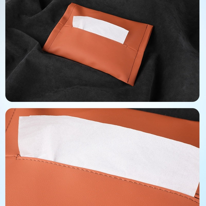 Microfiber Skin Leather Tissue Box