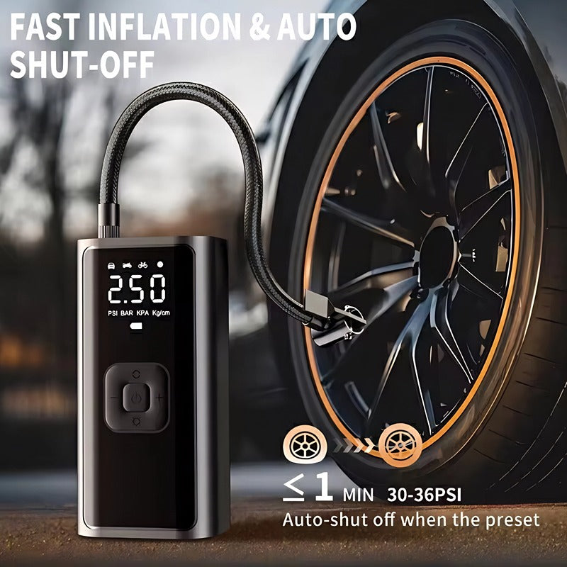 Portable Rechargeable Wireless Electric Tire Inflator