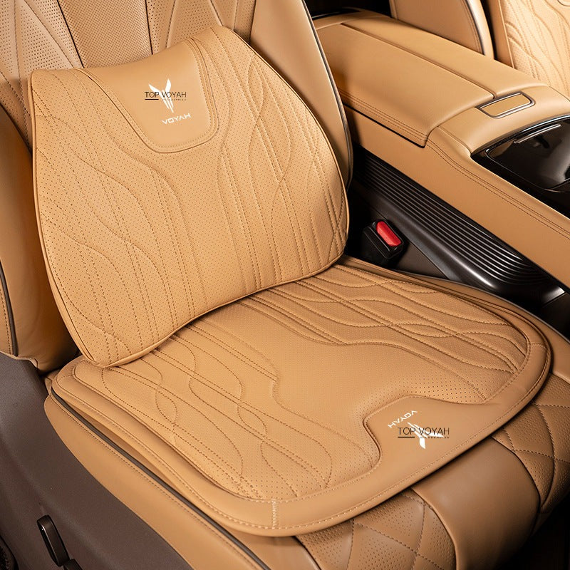 Leather Headrest and Lumbar Support Cushion For Voyah