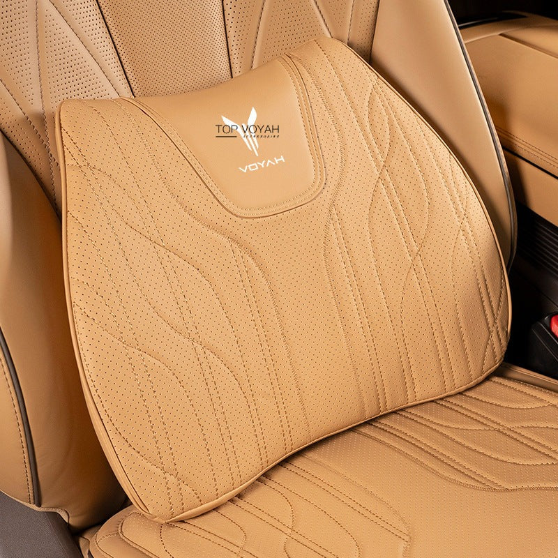 Leather Headrest and Lumbar Support Cushion For Voyah