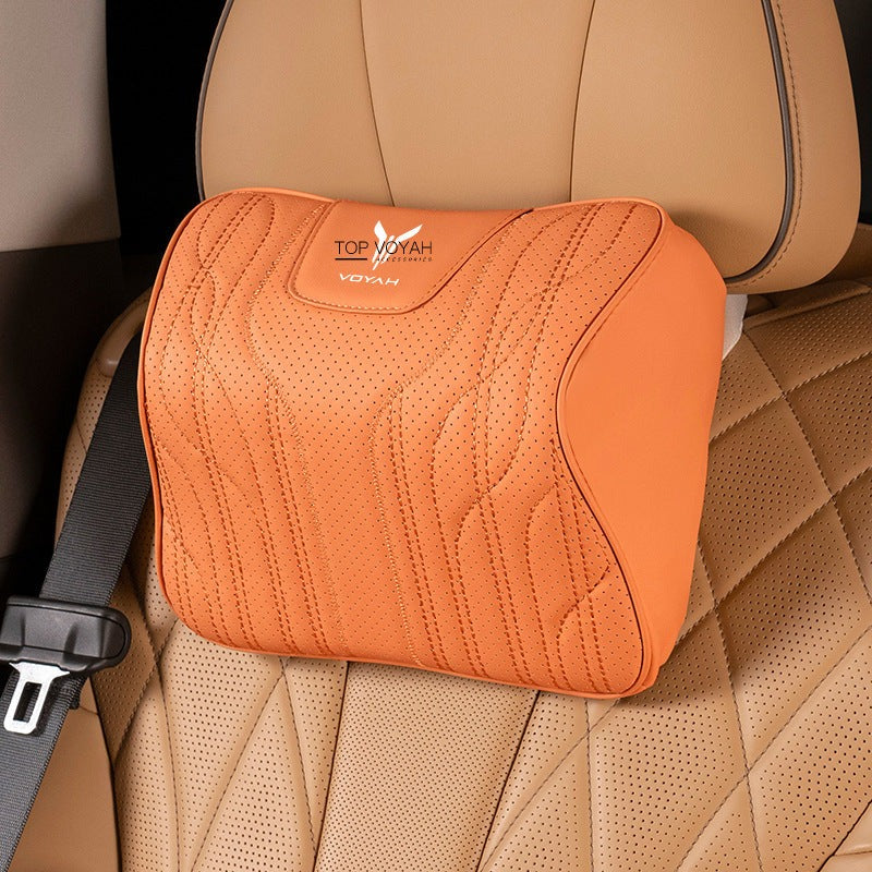 Leather Headrest and Lumbar Support Cushion For Voyah