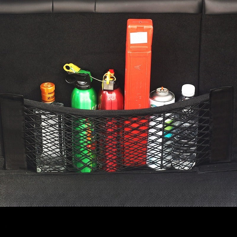Car Trunk Storage Net Organizer with Velcro