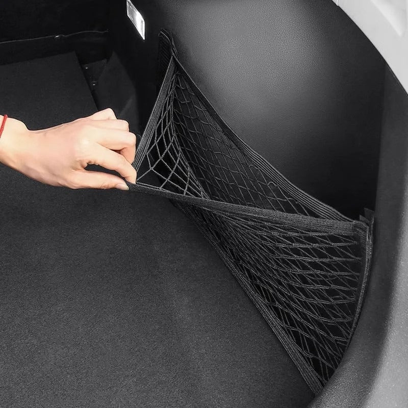 Car Trunk Storage Net Organizer with Velcro
