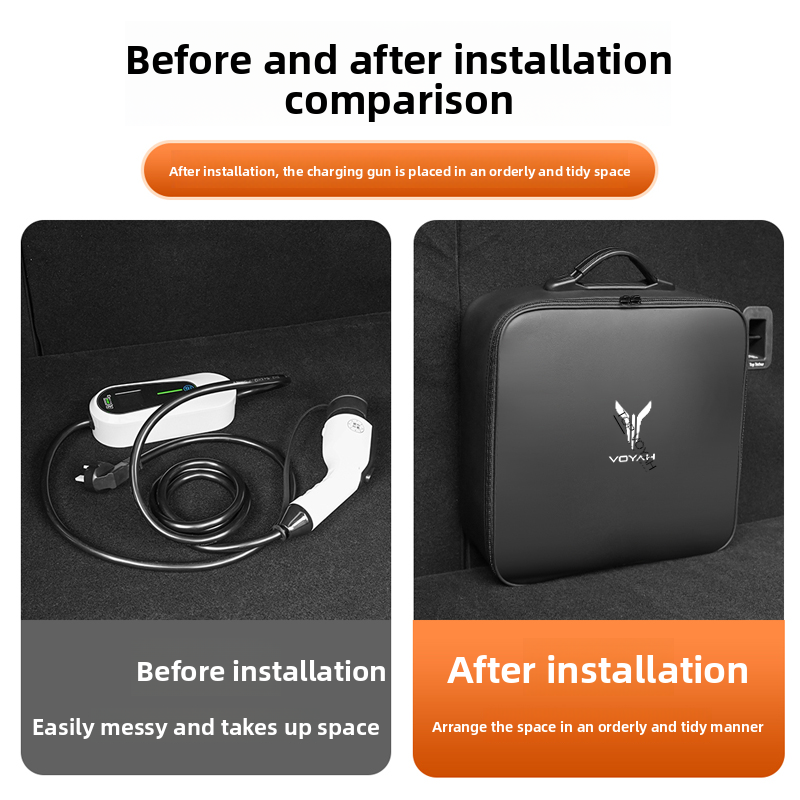 Nappa Leather EV Charging Cable Storage Bag