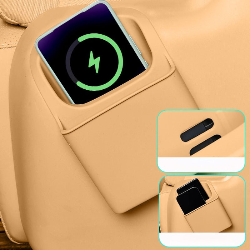 Rear Row Wireless Charging Pad with Storage Pocket For Voyah Dream