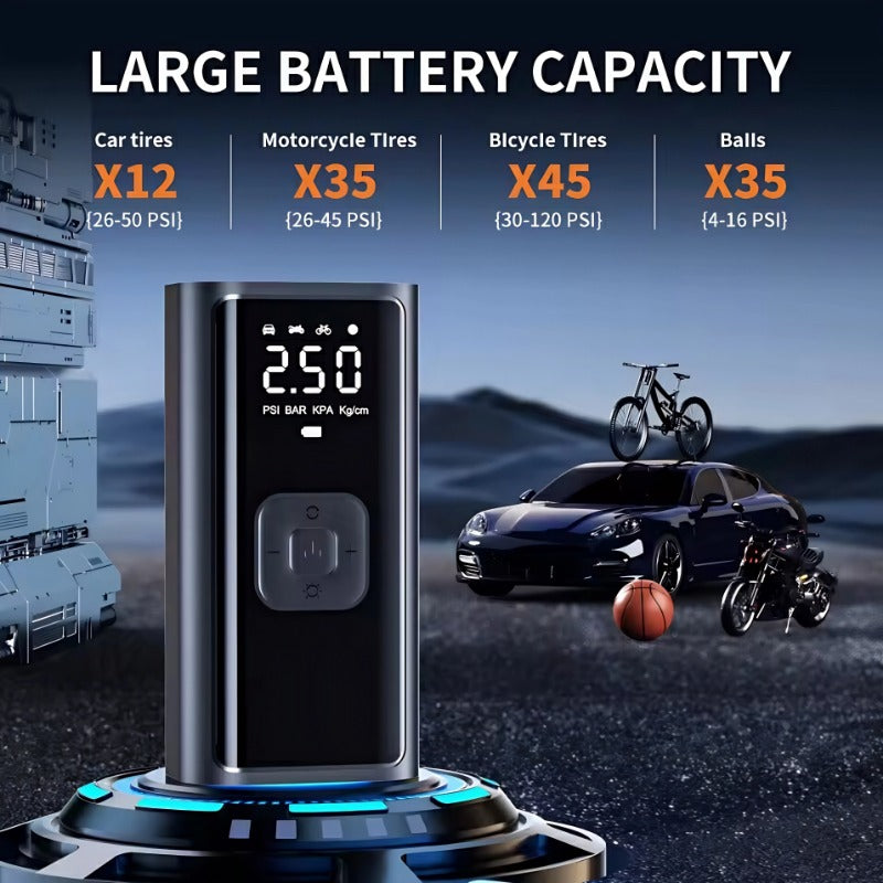 Portable Rechargeable Wireless Electric Tire Inflator