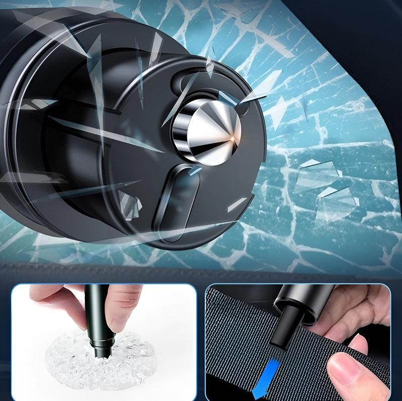 2-in-1 Car Safety Tool | Window Breaker & Seatbelt Cutter