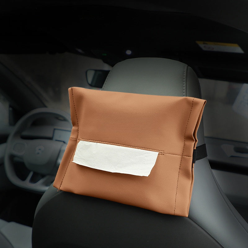 Microfiber Skin Leather Tissue Box