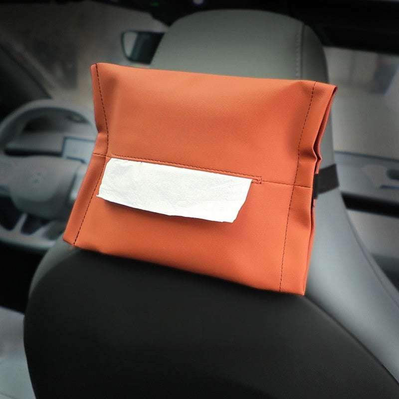 Microfiber Skin Leather Tissue Box