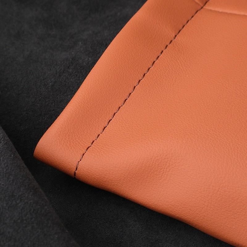 Microfiber Skin Leather Tissue Box