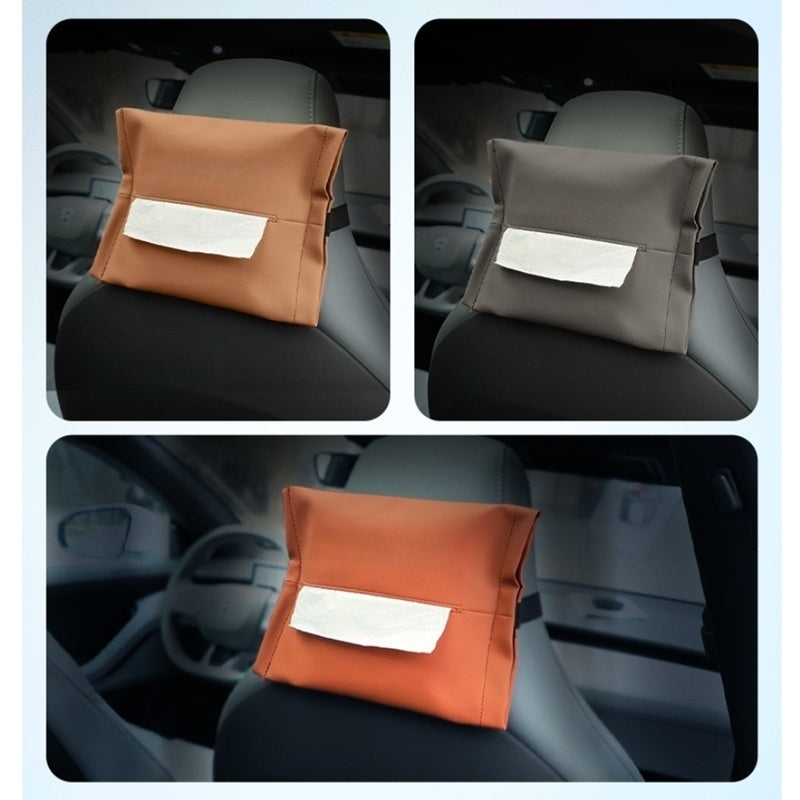 Microfiber Skin Leather Tissue Box